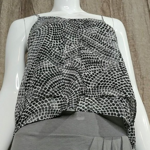 H&M Animal Print Tank Top Spaghetti Strap Size 2 - Picture 7 of 13